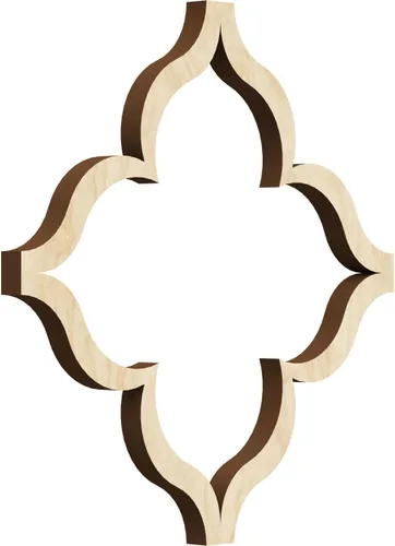 Miniatura 9 de 7 3/8 pulgadas de ancho x 7 3/8 pulgadas de alto x 3/8 pulgadas de alto, paneles de pared de madera con calado decorativo extra pequeño, roble rojo