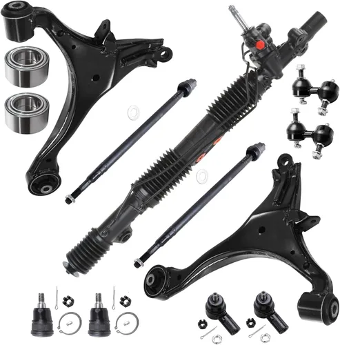 Miniatura 200 de Detroit Axle - Kit de nudillos de dirección delantera izquierda para Ford Edge Lincoln MKX 07-10, cojinete de rueda del lado del conductor, nudillo