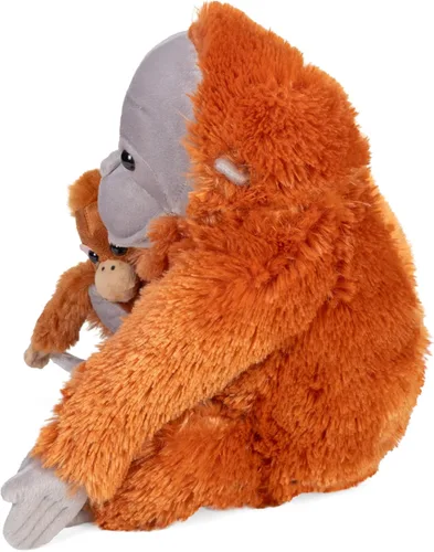 Miniatura 3 de Wild Republic Peluche de orangután de mamá y bebé, juguete de peluche, regalos para niños, animales de zoológico, 12 pulgadas