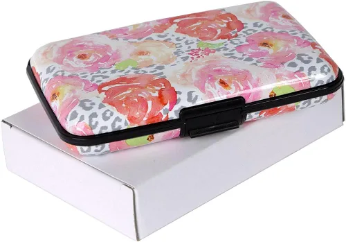 Miniatura 5 de Cartera de aluminio con bloqueo RFID delgado de metal para tarjetas de crédito