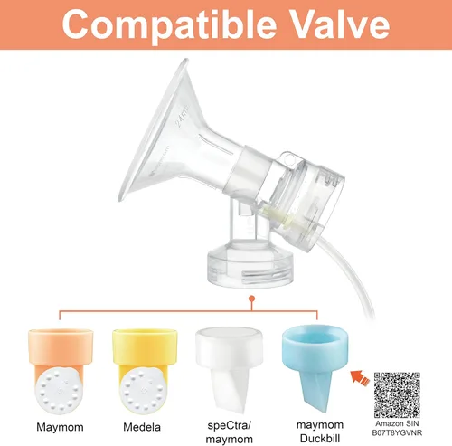 Miniatura 6 de Maymom Kit de extractor de leche compatible con bomba Medela in Style Advanced Pump; 2 protectores de pecho de 0.945 in, 2 válvulas, 4 membranas, 2