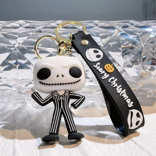Miniatura 4 de 5 llaveros inspirados en Nightmare Before para regalo de Navidad, regalo de cumpleaños, suministros de fiesta para niños, mochila y bolso para niños