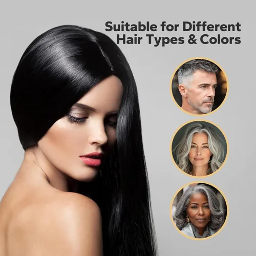 Miniatura 7 de Champú de tinte para cabello negro, champús para cabello tratado con color, champú de tinte para el cabello 3 en 1, tinte para cabello negro