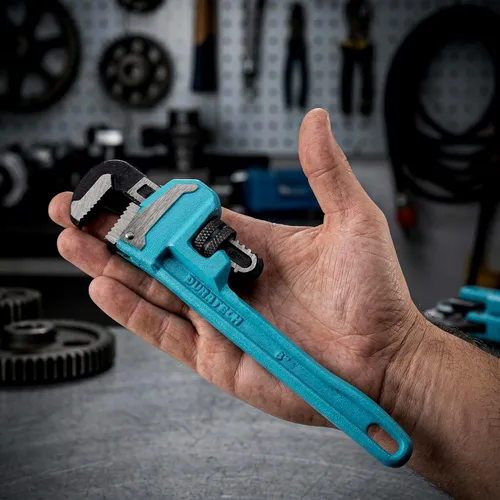 Miniatura 3 de DURATECH Llave de tubo de 8 pulgadas de gran capacidad, llave de fontanería ajustable, mango de hierro fundido maleable, supera el estándar GGG