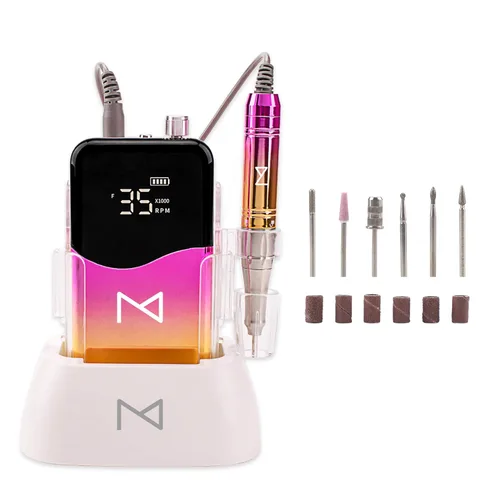 Miniatura 13 de M Mase - Taladro Profesional de Uñas - Lima de Uñas 2 en 1 Sin Núcleo - Eléctrico, Inalámbrico, 35000 RPM, Pantalla HD - Taladro Eléctrico de Uñas