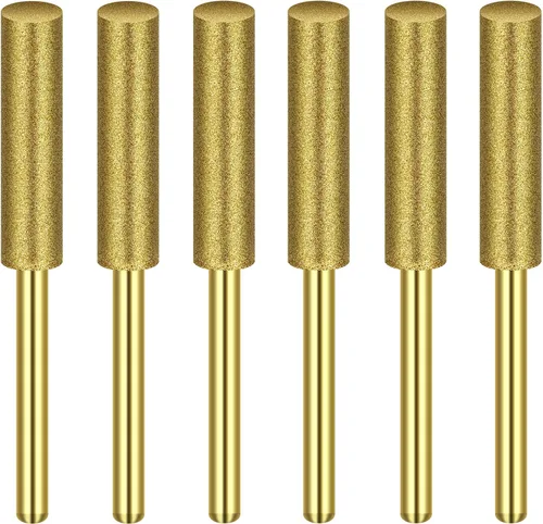 Afilador de motosierra de diamante, vástago de 1/8 de pulgada, piedras de afilado de repuesto eléctricas de 7/32 pulgadas, adecuadas para motosierra