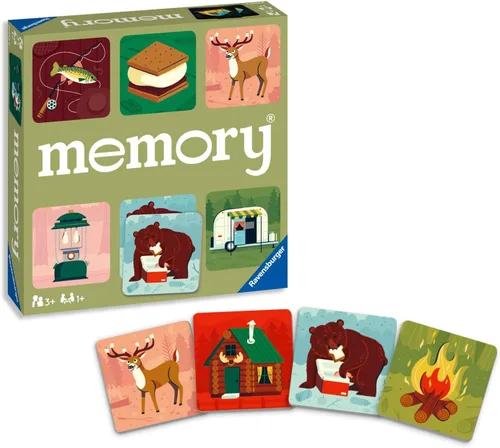 Ravensburger Juego de Memoria Gran Aventura al Aire Libre | Juego de Emparejamiento de Campamento Divertido y Rápido | Ideal para Niños y Niñas,