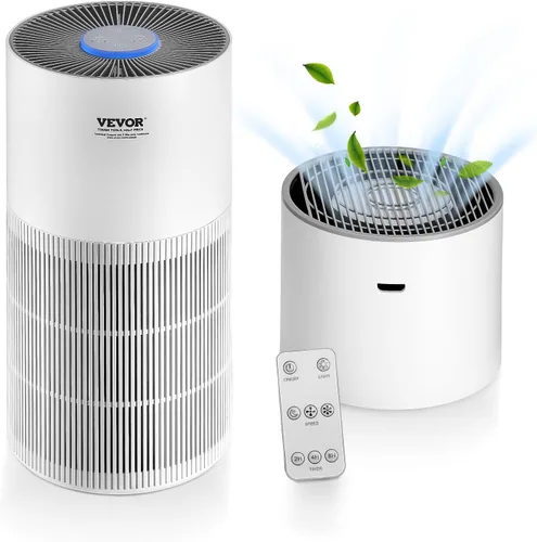 VEVOR Purificador de aire 2 en 1 con humidificador, cubre hasta 1090 pies cuadrados en una hora, filtro True HEPA 11, silencioso de 22dB, filtra