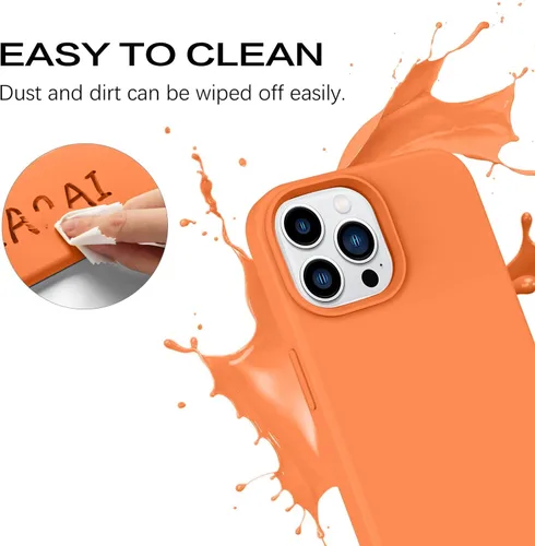 Miniatura 262 de GUAGUA Funda compatible con iPhone 17 Pro Max de 6.9 pulgadas, silicona líquida, goma de gel suave, delgada, forro de microfibra delgada