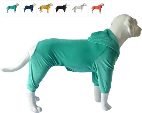 Miniatura 10 de Pijamas para perros, overoles para mascotas, pijamas para todas las estaciones, sudaderas de terciopelo para perros de 4 patas y cuatro pies