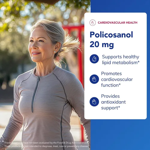 Miniatura 3 de Pure Encapsulations Policosanol 20 mg Suplemento hipoalergénico apoya el metabolismo saludable de los lípidos y la función cardiovascular* 120