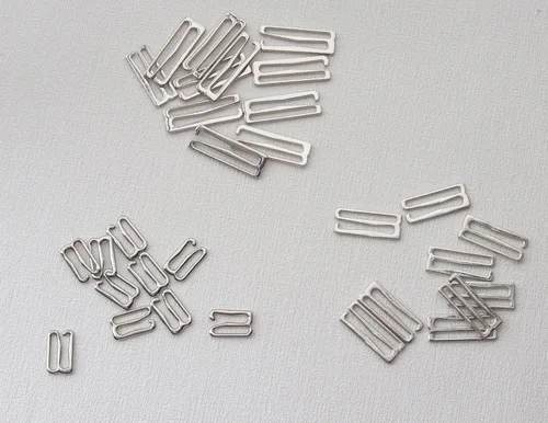 Miniatura 5 de sowaka 30 piezas de ganchos de metal para sujetador, ganchos de ajuste para bikini, brasier de costura, tops halter para vestido de baño plateado
