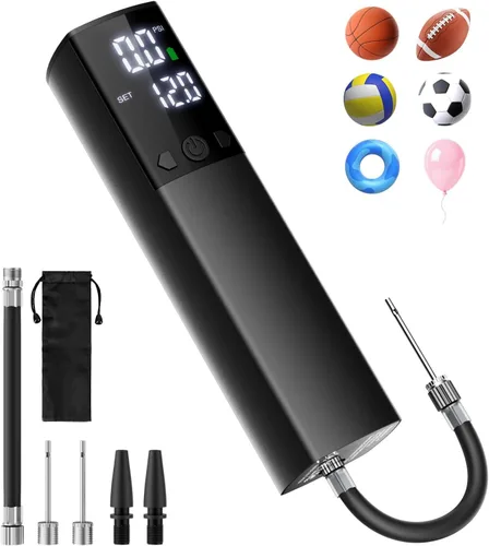 Electric Ball Pump,Smart Air Pump Portable Fast Ball Inflation with Accurate Pressure Gauge and Digital LCD Display for Basketball Football Soccer