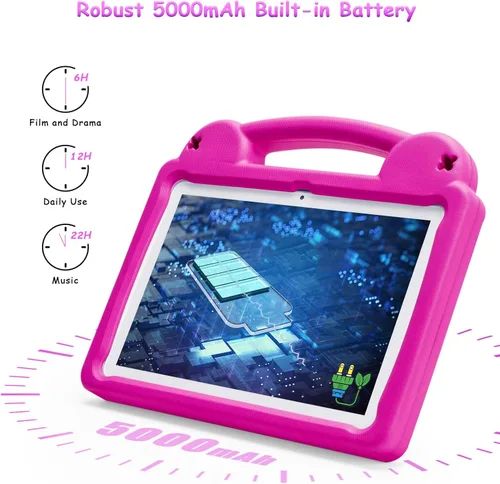Miniatura 4 de Tableta para niños de 10 pulgadas, Android 15 para niños, WiFi 6, Octa-Core, 8 GB de RAM 64 GB ROM, 5000 mAh, GMS, tabletas Android con control