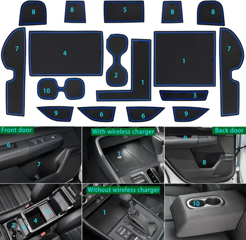 Miniatura 6 de Forro de consola central para accesorios Honda CRV 2023 2024 2025 2026, para tapete de portavasos CR-V, almohadilla para ranura de puerta, adorno
