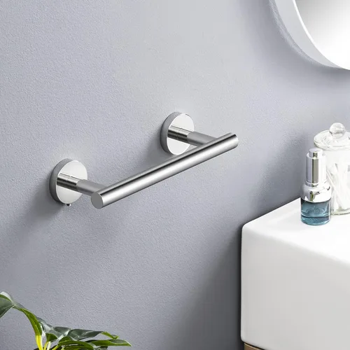 Miniatura 7 de Toallero Kes A2000-P, barra redonda de acero inoxidable para cocina, estilo moderno, barra suspendida para cajón, para toalla de mano