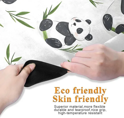 Miniatura 3 de Pandas Hojas Yoga Mat Antideslizante Grueso Niños Eco Friendly Goma Entrenamiento Plegable Yoga Mat Mujeres Ejercicio