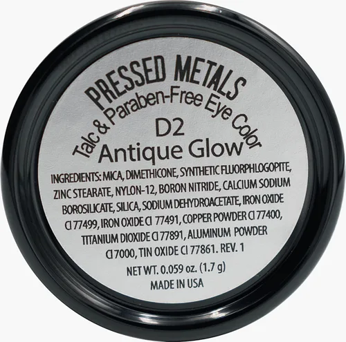 Miniatura 2 de Pure Ziva Sombra de ojos vegana con polvo metálico metálico brillante de cobre, color rosa oscuro, morado y rojo envejecido; libre de talco