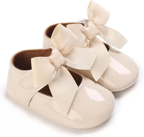 Miniatura 4 de COSANKIM Zapatos planos Mary Jane para bebés y niñas, suela de goma antideslizante, zapatos de vestir de princesa para boda