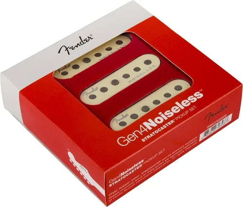 Fender Generation 4 - Pastillas Stratocaster de bobina única, juego de 3, color blanco vintage