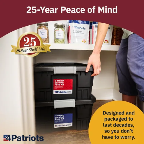 Miniatura 5 de 4Patriots Kit de Alimentos para Supervivencia de 1 Año: Suministro de Alimentos de Emergencia Diseñado para Durar 25 Años, 2,752 Porciones