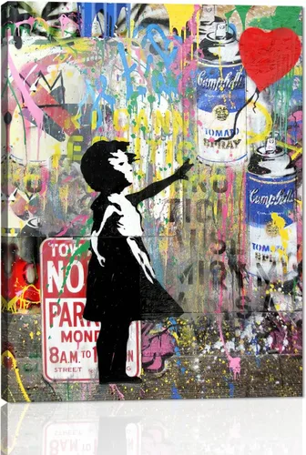 Miniatura 44 de Yatsen Bridge Arte Callejero Clásico Banksy Graffiti Arte de Pared Detrás de la Cortina Pósters Pinturas en Lienzo Imágenes de Graffiti Coloridas