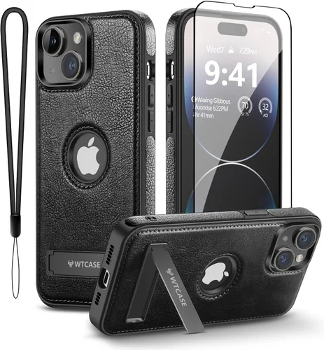 Miniatura 21 de WTCASE Funda magnética de piel para iPhone 14 Pro Max, soporte invisible integrado [compatible con Magsafe] protector delgado compatible con iPhone