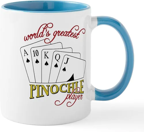Miniatura 69 de CafePress Euchre Champ Mugs Taza de café de cerámica de 11 oz (11.0 fl oz)