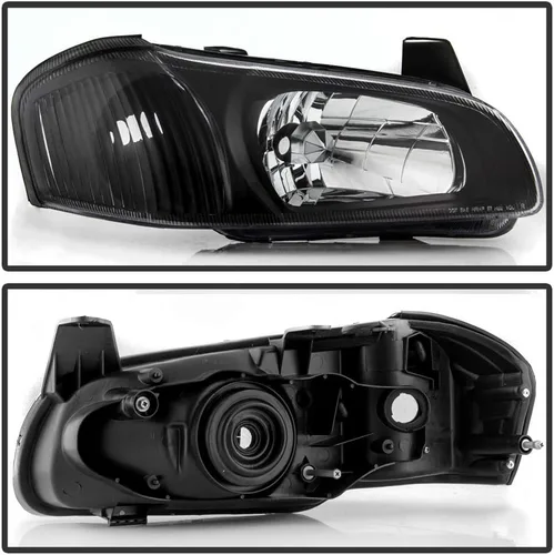 Miniatura 2 de ACANII - Para faros delanteros Nissan Maxima 2000-2001 JDM negros de repuesto 00-01 lado del conductor y del pasajero