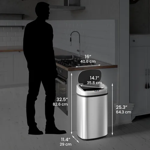 Miniatura 6 de SensorCan Cubo de basura automático, con sensor y sin necesidad de contacto directo, para cocina.