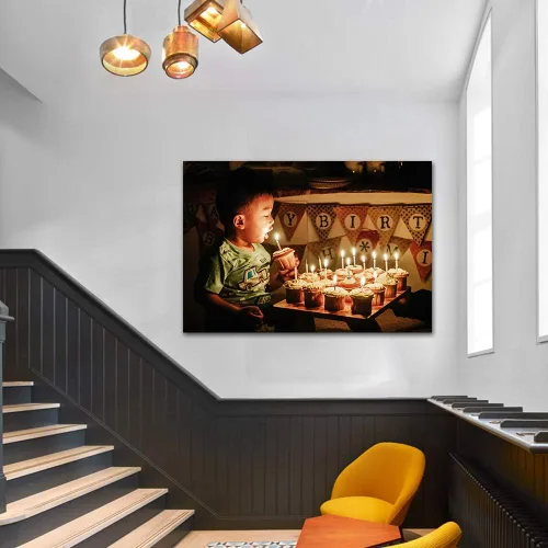 Miniatura 2 de SIGNFORD Papel de pared personalizado pequeño autoadhesivo mural de pared personalizado con fotos de fiesta, decoración de pared extraíble