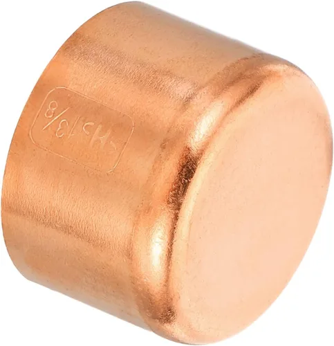 PATIKIL Tapa de tubo de cobre ID de 1.382 in (1,38 pulgadas), tapa de ajuste de cobre, conexión de soldadura para fontanería, climatización y aire