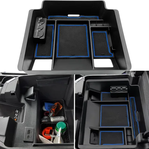Miniatura 8 de Bandeja organizadora de consola central se adapta a accesorios para GMC Sierra/Chevy Silverado 1500 2019-2022, Silverado/Sierra 2500 HD/3500 HD