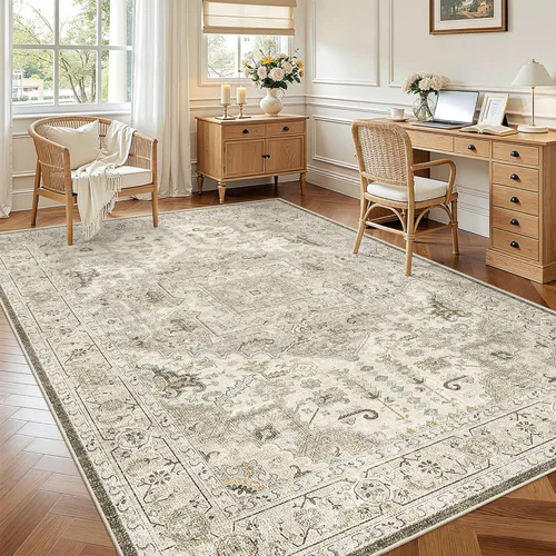 Miniatura 732 de Madane Tapete lavable de 2 x 10 pies para pasillo, cocina, recibidor, clásico, suave, antideslizante para interiores, casa de campo, baño, sala