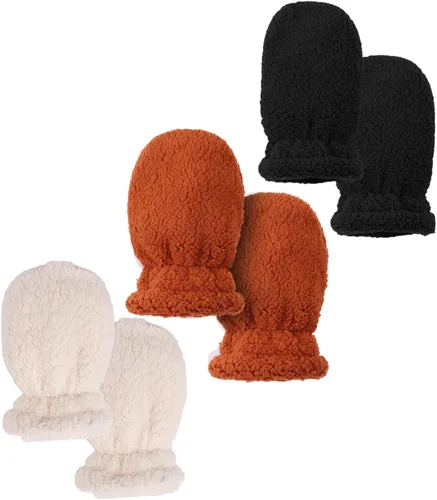 Zsedrut Guantes de invierno para bebés y niños, guantes cálidos con forro polar para niños de 1 a 7 años