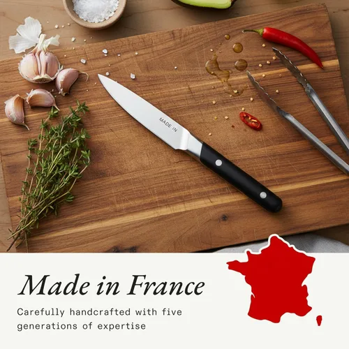 Miniatura 6 de Made In Cookware - Cuchillo de pelar de 4" Francia - Mango negro de trufa de espiga completa