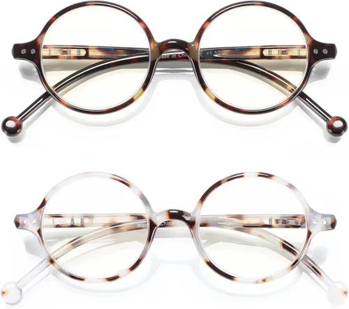 Miniatura 18 de Gafas de Lectura Redondas para Mujeres y Hombres con Bloqueo de Luz Azul, Lectores Circulares Unisex Ultraligeros, Gafas de Lectura sin Prescripción