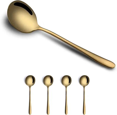 Miniatura 11 de Juego de 4 cucharas redondas de acero inoxidable, 6.88 pulgadas, pesadas, 4