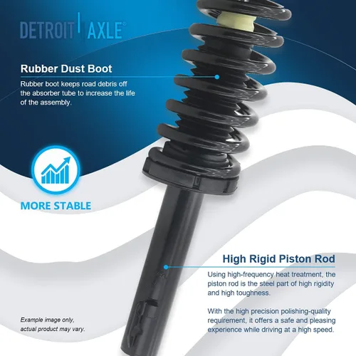 Miniatura 4 de Detroit Axle - Kit de puntales delanteros para Jeep Grand Cherokee 2005-2010 2006-2010 Commander 2007 2008 2009, 2 montajes rápidos de 2 barras