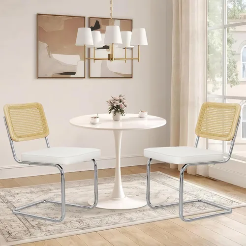 Miniatura 21 de Juego de 6 Sillas de Comedor Tapizadas de Terciopelo, Sillas Laterales de Cocina de Estilo Moderno con Ribete de Tachuelas y Patas de Madera, Anillo