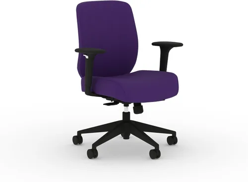 Miniatura 15 de HON Altern Silla de oficina ergonómica de tela, silla de escritorio con respaldo bajo con brazos ajustables, deslizamiento de asiento, inclinación