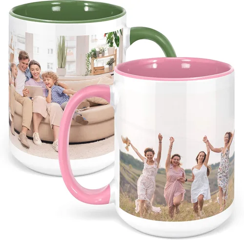 Miniatura 10 de Taza de café con foto personalizada, 11 onzas, color negro, con imagen envolvente, texto, taza de cerámica personalizada con imagen, taza