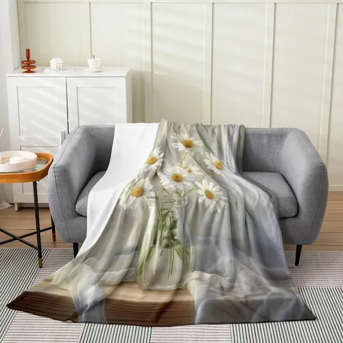 Miniatura 13 de Erosebridal Roses Throw Blanket 40x50 Inch Sofa Bed Couch Decor,Oil Painting Rose Fleece Blanket,Spring Natural Theme Flannel Blankets Luxury
