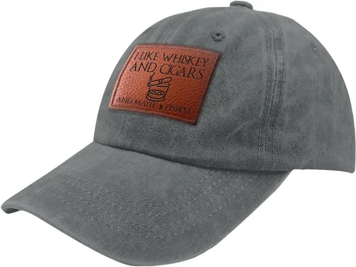 Miniatura 60 de Philysonic Funny Hat I Like Whisky and Cigars and Maybe 3 People Sombreros para Hombres Gorras de Béisbol Gorras Ajustables