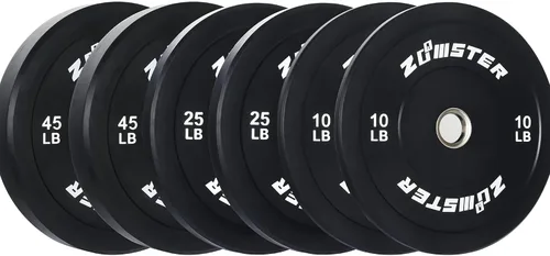 Miniatura 7 de Placa de Parachoques Olímpica Placa de Peso con Alto Rebote Placa de Peso con Inserción de Acero para Entrenamiento de Fuerza y Levantamiento