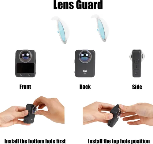 Miniatura 2 de PellKing Protectores de lente para DJI Osmo 360, protector de lente con funda de cámara y protector de pantalla, kit de accesorios para cámara