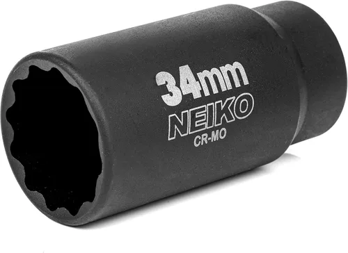 Miniatura 13 de NEIKO 02526A 35mm Enchufe 1/2" Accionamiento Juego de Enchufe de Impacto Profundo Enchufe de Eje y Tuerca de Eje 12 Puntos Cromo Molibdeno