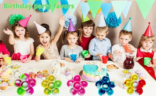 Miniatura 4 de Paquete de 100 mini juguetes sensoriales de flores, para autismo, necesidades especiales, regalo de fiesta sensorial para familia, adultos y niños