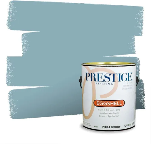 Miniatura 822 de Pintura Exterior + imprimación PRESTIGE, todo-en-uno, 1 galón, acabado mate, color comparable al Valspar* Royal Gray* VS151-Gris real