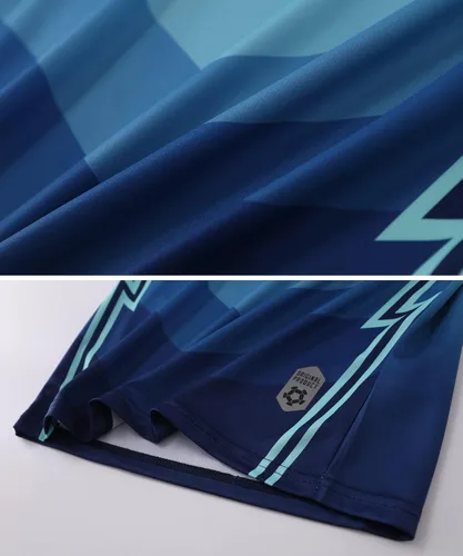 Miniatura 5 de Paquete de 2 camisetas de fútbol y pantalones cortos para niño, de secado rápido, uniforme de entrenamiento de equipo deportivo